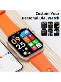 Hwagol Relógio Inteligente Atualizado 2025 (Atender/Fazer Chamadas), Tela de 1,85 Polegadas, Capacidade de Bateria de 230mAh, Relógio Inteligente Adequado para Homens e Mulheres, Rastreador de Fitness, Vários Modos Esportivos, Contador de Passos e Caloria