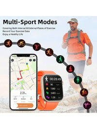 Hwagol Relógio Inteligente Atualizado 2025 (Atender/Fazer Chamadas), Tela de 1,85 Polegadas, Capacidade de Bateria de 230mAh, Relógio Inteligente Adequado para Homens e Mulheres, Rastreador de Fitness, Vários Modos Esportivos, Contador de Passos e Caloria