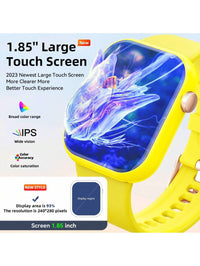 Hwagol Relógio Inteligente Atualizado 2025 (Atender/Fazer Chamadas), Tela de 1,85 Polegadas, Capacidade de Bateria de 230mAh, Relógio Inteligente Adequado para Homens e Mulheres, Rastreador de Fitness, Vários Modos Esportivos, Contador de Passos e Caloria