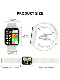 Hwagol Relógio Inteligente Atualizado 2025 (Atender/Fazer Chamadas), Tela de 1,85 Polegadas, Capacidade de Bateria de 230mAh, Relógio Inteligente Adequado para Homens e Mulheres, Rastreador de Fitness, Vários Modos Esportivos, Contador de Passos e Caloria