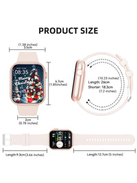 Hwagol Relógio Inteligente Atualizado 2025 (Atender/Fazer Chamadas), Tela de 1,85 Polegadas, Capacidade de Bateria de 230mAh, Relógio Inteligente Adequado para Homens e Mulheres, Rastreador de Fitness, Vários Modos Esportivos, Contador de Passos e Caloria