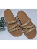 Papete Birken do 34 ao 42 Feminina Blogueira de pedraria  Sandalia  Rasteirinha Glitter strass