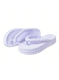 Sandália Plataforma Trança Nuvem Feminina Moda Confortável Leve Macio