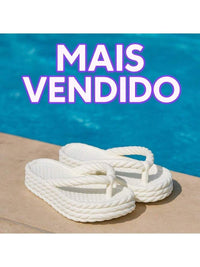 Sandália Plataforma Trança Nuvem Feminina Moda Confortável Leve Macio