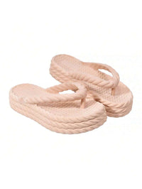 Sandália Plataforma Trança Nuvem Feminina Moda Confortável Leve Macio