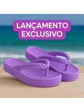 Sandália Plataforma Trança Nuvem Feminina Moda Confortável Leve Macio