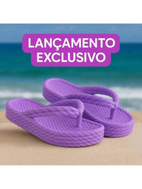 Sandália Plataforma Trança Nuvem Feminina Moda Confortável Leve Macio