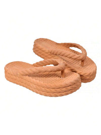 Sandália Plataforma Trança Nuvem Feminina Moda Confortável Leve Macio