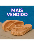 Sandália Plataforma Trança Nuvem Feminina Moda Confortável Leve Macio