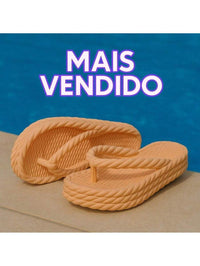 Sandália Plataforma Trança Nuvem Feminina Moda Confortável Leve Macio