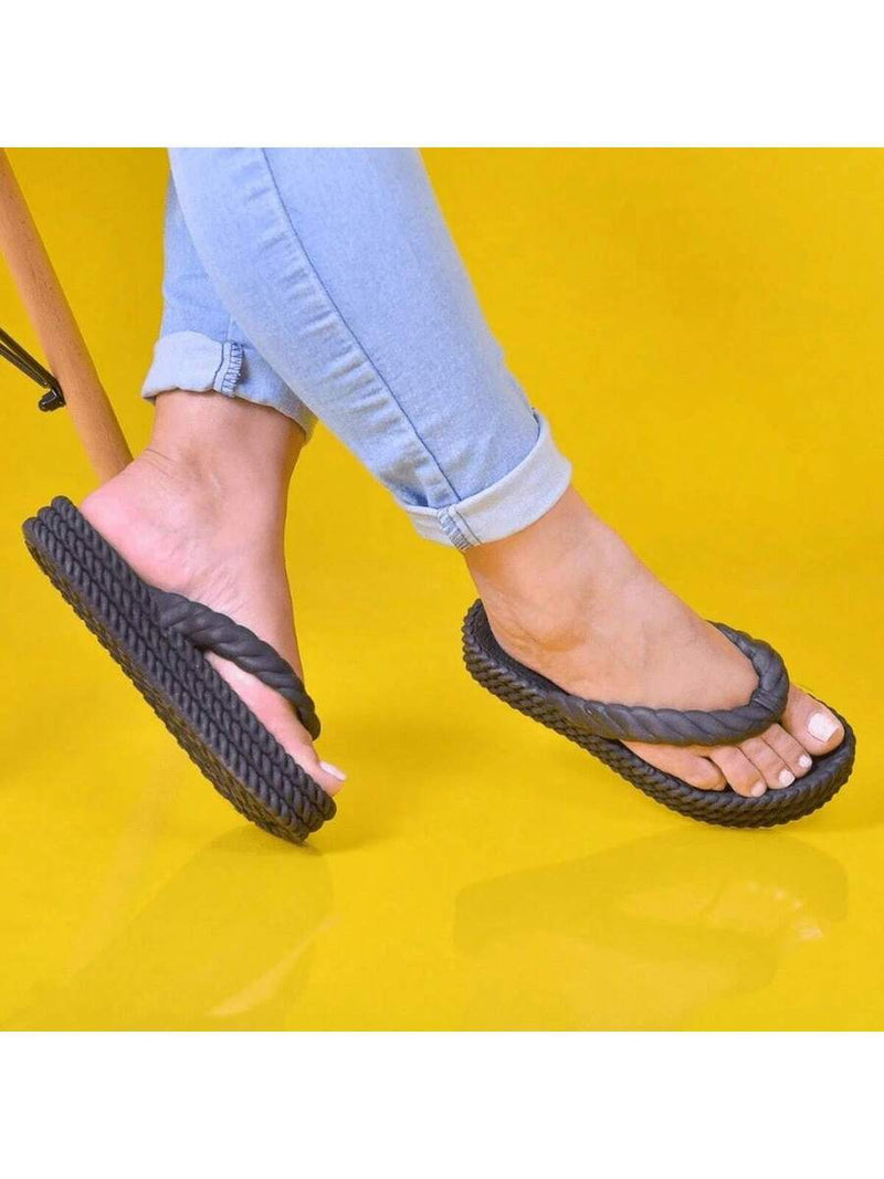 Sandália Plataforma Trança Nuvem Feminina Moda Confortável Leve Macio