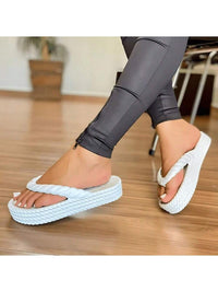 Sandália Plataforma Trança Nuvem Feminina Moda Confortável Leve Macio