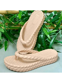 Sandália Plataforma Trança Nuvem Feminina Moda Confortável Leve Macio