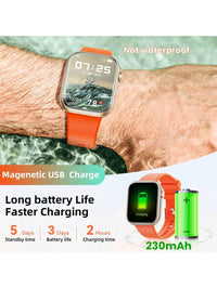 Hwagol Relógio Inteligente Atualizado 2025 (Atender/Fazer Chamadas), Tela de 1,85 Polegadas, Capacidade de Bateria de 230mAh, Relógio Inteligente Adequado para Homens e Mulheres, Rastreador de Fitness, Vários Modos Esportivos, Contador de Passos e Caloria