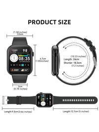 Hwagol Relógio Inteligente Atualizado 2025 (Atender/Fazer Chamadas), Tela de 1,85 Polegadas, Capacidade de Bateria de 230mAh, Relógio Inteligente Adequado para Homens e Mulheres, Rastreador de Fitness, Vários Modos Esportivos, Contador de Passos e Caloria