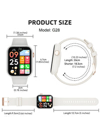 Hwagol Relógio Inteligente Atualizado 2025 (Atender/Fazer Chamadas), Tela de 1,85 Polegadas, Capacidade de Bateria de 230mAh, Relógio Inteligente Adequado para Homens e Mulheres, Rastreador de Fitness, Vários Modos Esportivos, Contador de Passos e Caloria