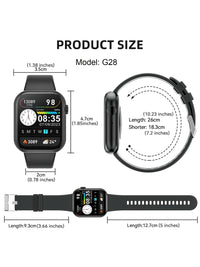 Hwagol Relógio Inteligente Atualizado 2025 (Atender/Fazer Chamadas), Tela de 1,85 Polegadas, Capacidade de Bateria de 230mAh, Relógio Inteligente Adequado para Homens e Mulheres, Rastreador de Fitness, Vários Modos Esportivos, Contador de Passos e Caloria