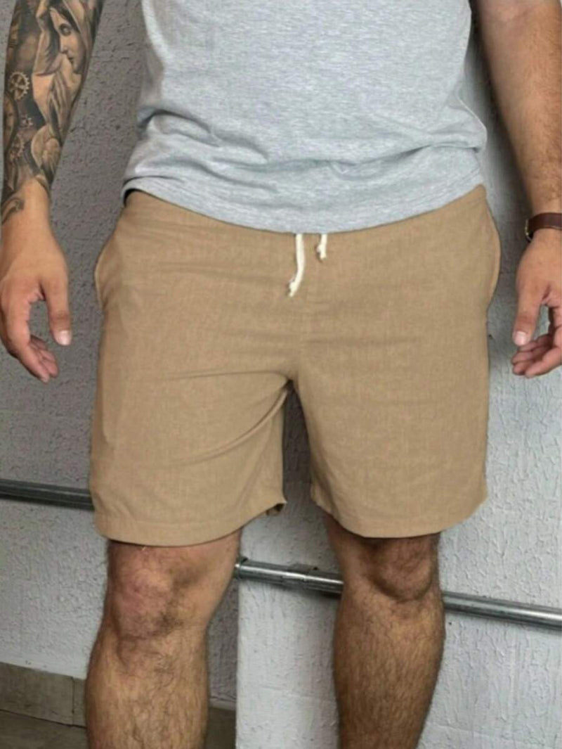 Bermuda Linho Masculino Com Cordão