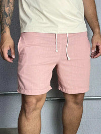 Bermuda Linho Masculino Com Cordão