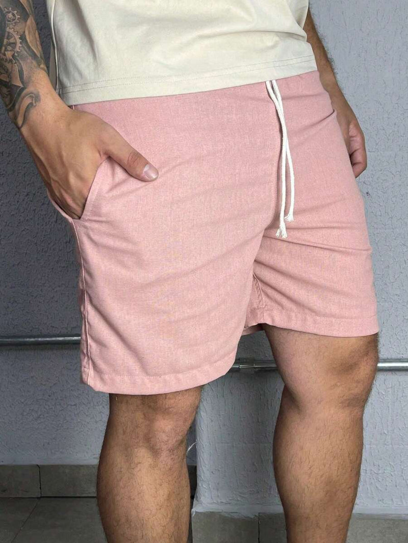 Bermuda Linho Masculino Com Cordão