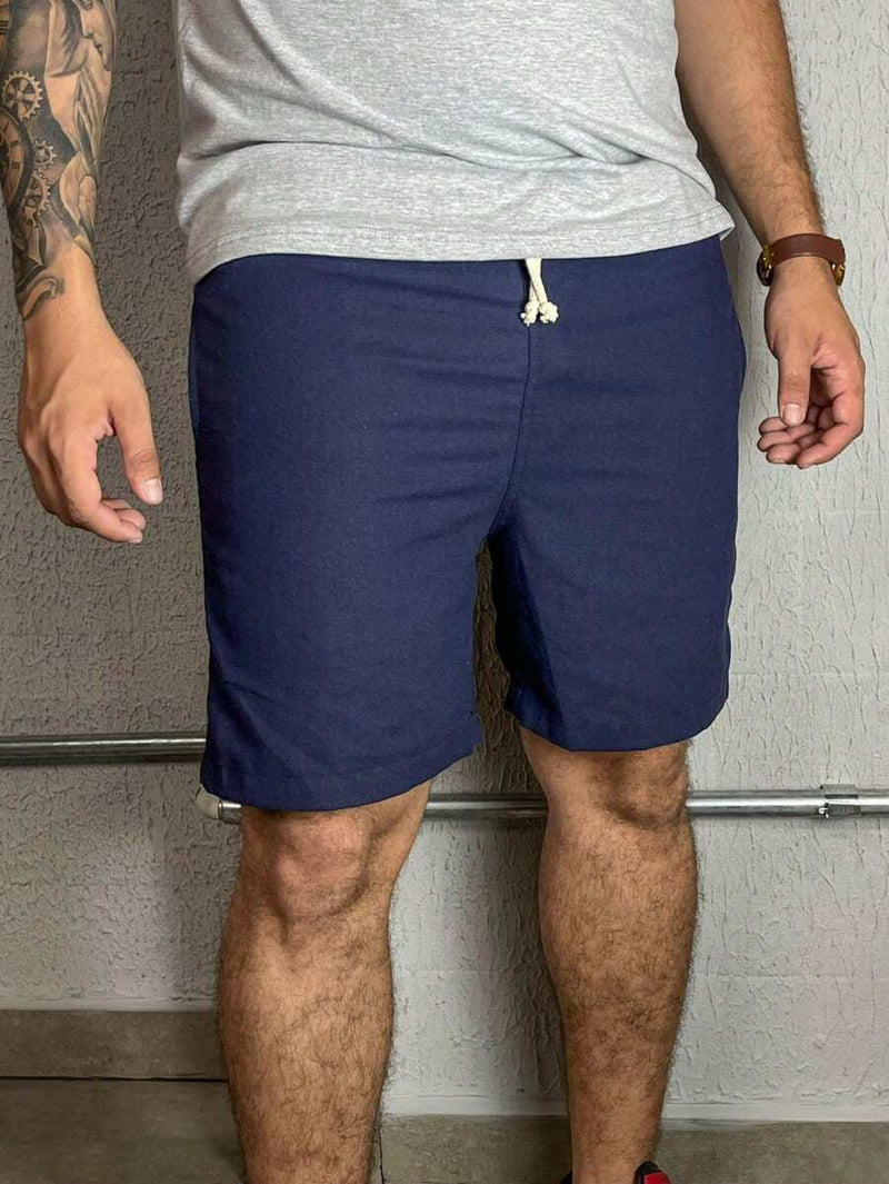 Bermuda Linho Masculino Com Cordão