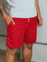 Bermuda Linho Masculino Com Cordão