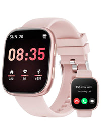 Hwagol Relógio Inteligente Atualizado 2025 (Atender/Fazer Chamadas), Tela de 1,85 Polegadas, Capacidade de Bateria de 230mAh, Relógio Inteligente Adequado para Homens e Mulheres, Rastreador de Fitness, Vários Modos Esportivos, Contador de Passos e Caloria