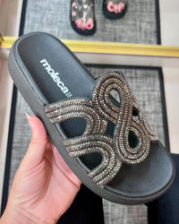 Sandália Feminina Moleca Original Com Glitter