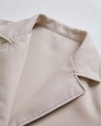 Sobretudo Lazarelle de Lã com Mangas Longas Bufantes