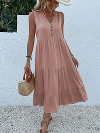 Vestido Midi Elegante Romênia Feminino