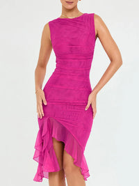 Vestido Midi Elegante sem Mangas - Samantha