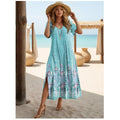 Vestido Longo Feminino de Praia Floral