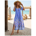 Vestido Longo Feminino de Praia Floral
