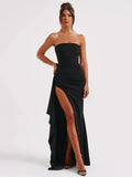 Vestido Longo Tomara que Caia com Fenda Alta Feminino