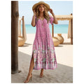 Vestido Longo Feminino de Praia Floral