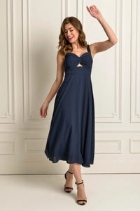 Vestido Midi com Decote Torcido Bella Alice